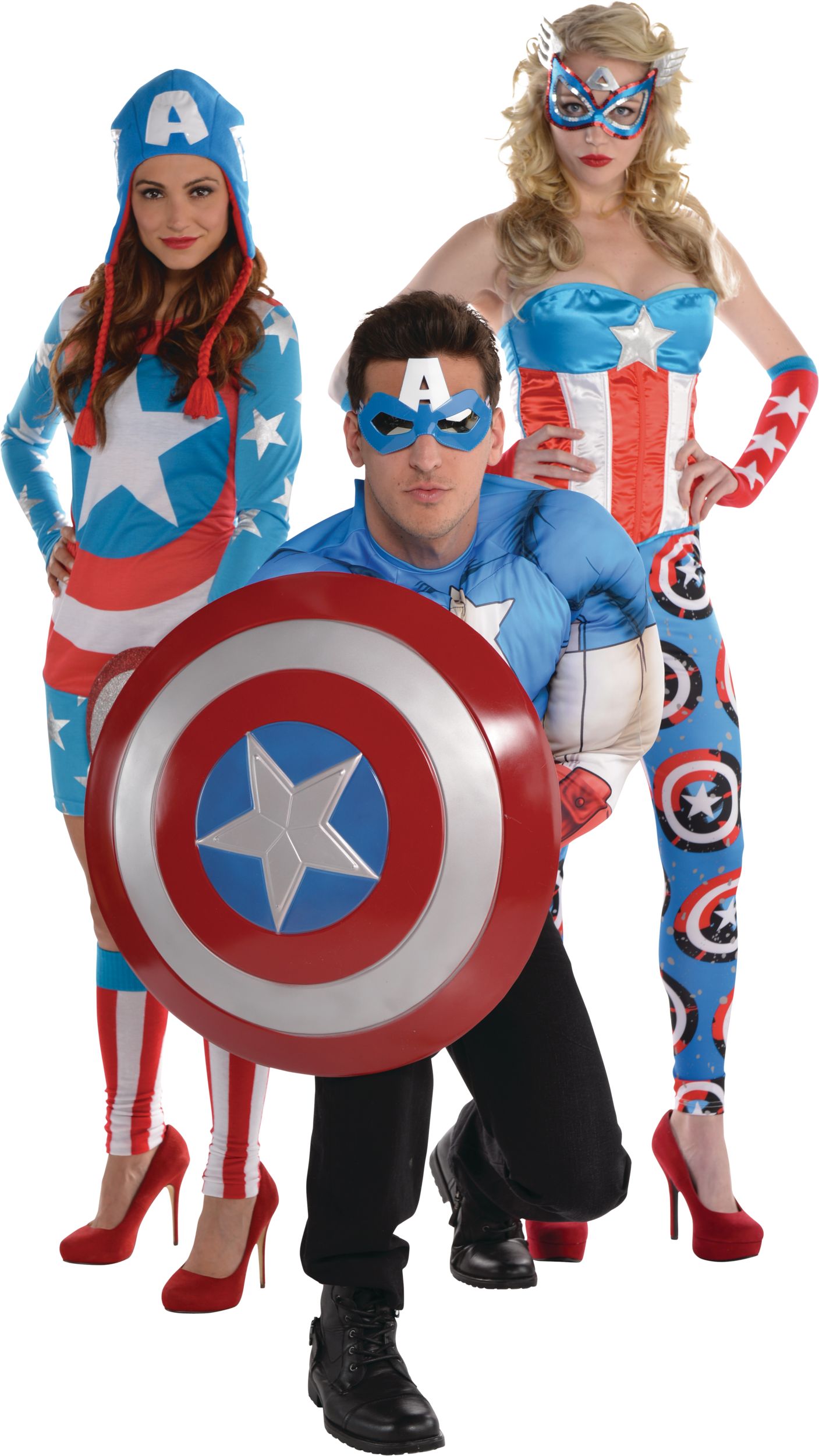Adult Disney Marvel Captain America Shield Weapon, Red/Blue/Silver Star, 24-in, Wearable Costume Accessory for Halloween Composite_or_Mixed