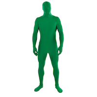 Combinaison verte, hommes, tailles variées Front_Flat