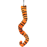 Queue de tigre en peluche, à rayures orange/noires, 21 po, accessoire de costume à porter pour l'Halloween Overhead_Flat
