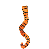 Furry Tiger Tail, Orange/Black Striped, 21-in, Wearable Costume Accessory for Halloween