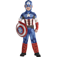 Kids' Marvel Captain America Halloween Costume, More Options Available
