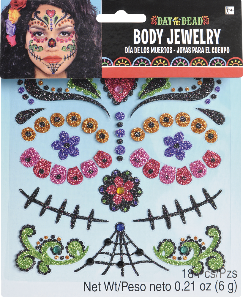 Day of the Dead Body Jewelry Pack | Party City