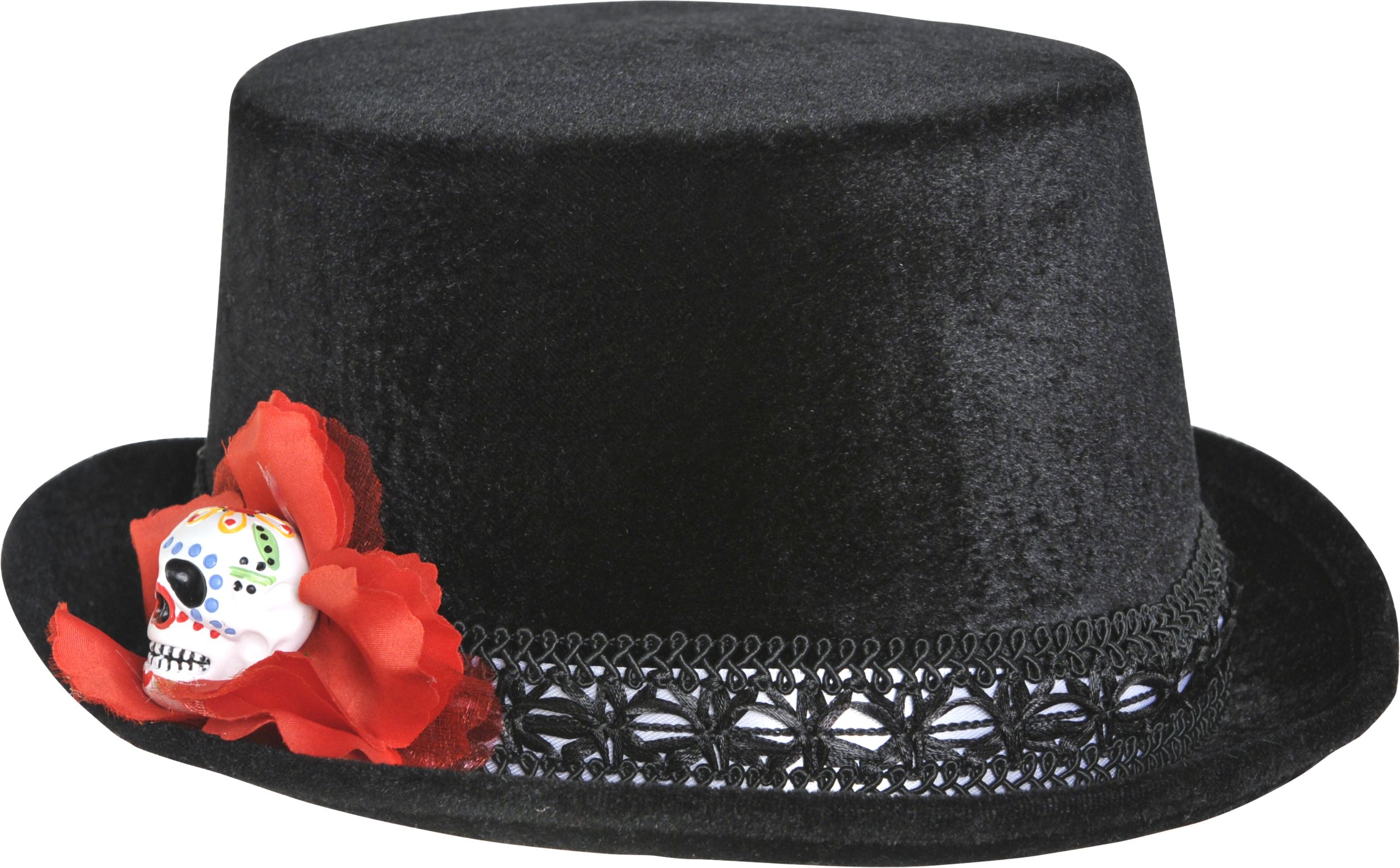 Day of the Dead Top Hat Front_Angled_Right