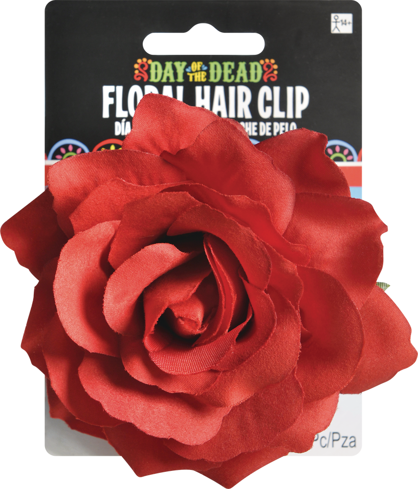 Day of the Dead Rose Hair Clip | Party City