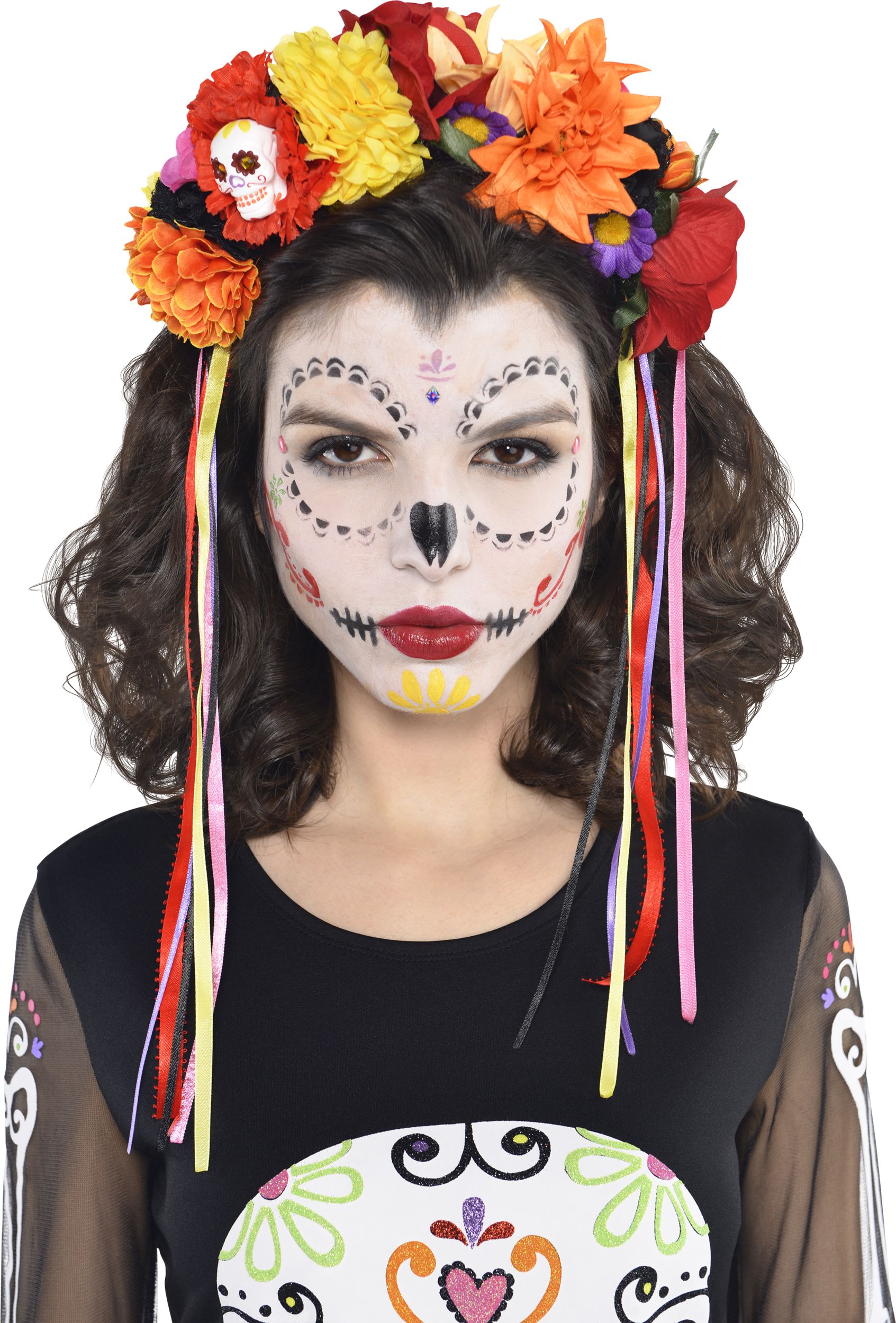 Serre-tête floral pour le Jour des morts Front_Flat