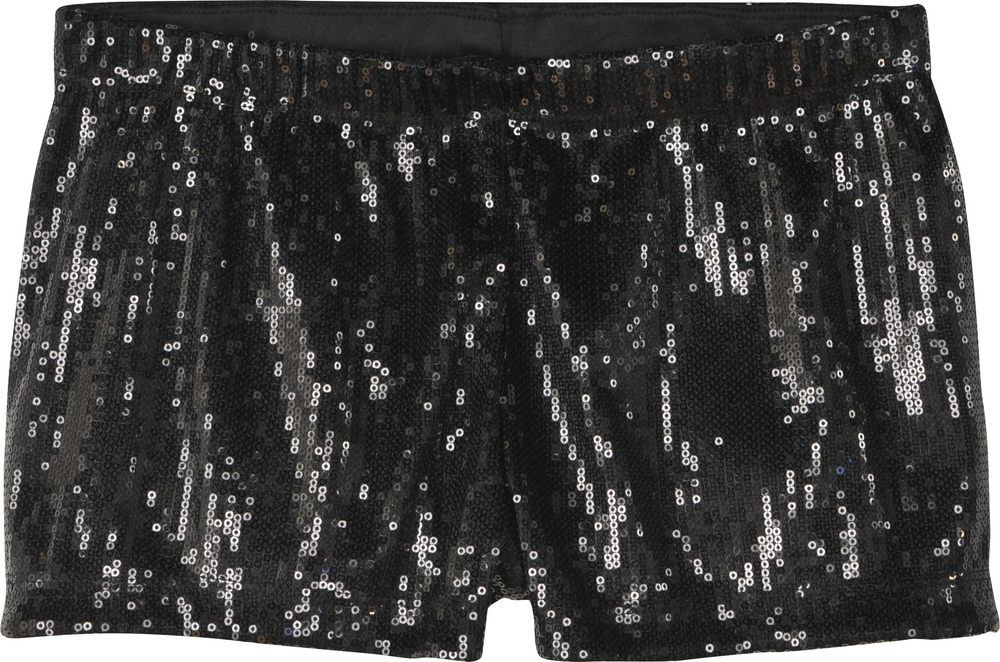 Adult Sequin Hot Shorts, Black, Assorted Sizes, Wearable Costume Accessory  for Halloween
