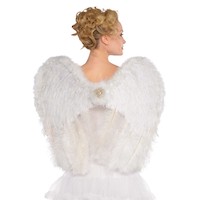 Angel Feather Wings, Assorted Colours, One Size, Wearable Costume Accessory for Halloween Back_Flat