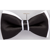 Noeud papillon des années 1920, noir, taille unique, accessoire de costume à porter pour l'Halloween Front_Flat