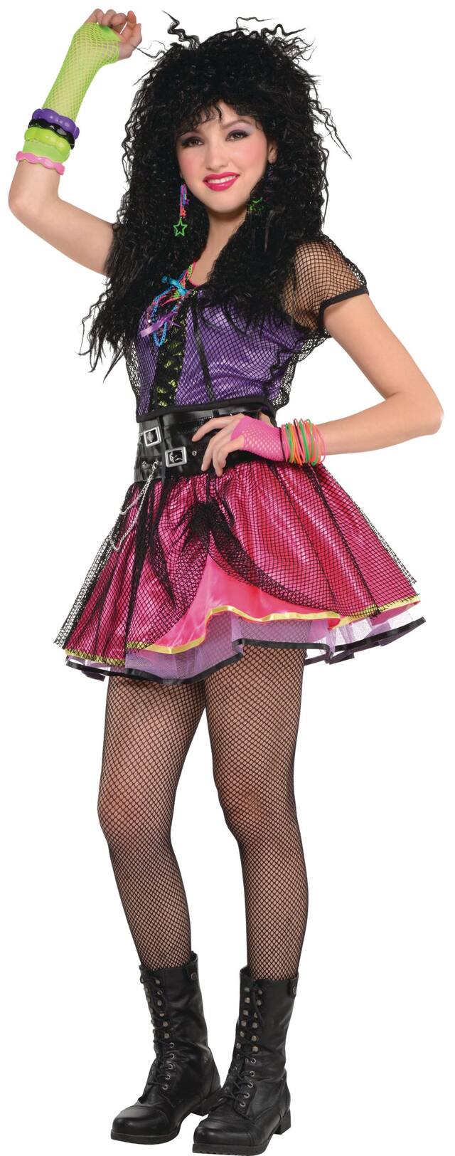 80s Pop Star Dress Front_Angled_Left