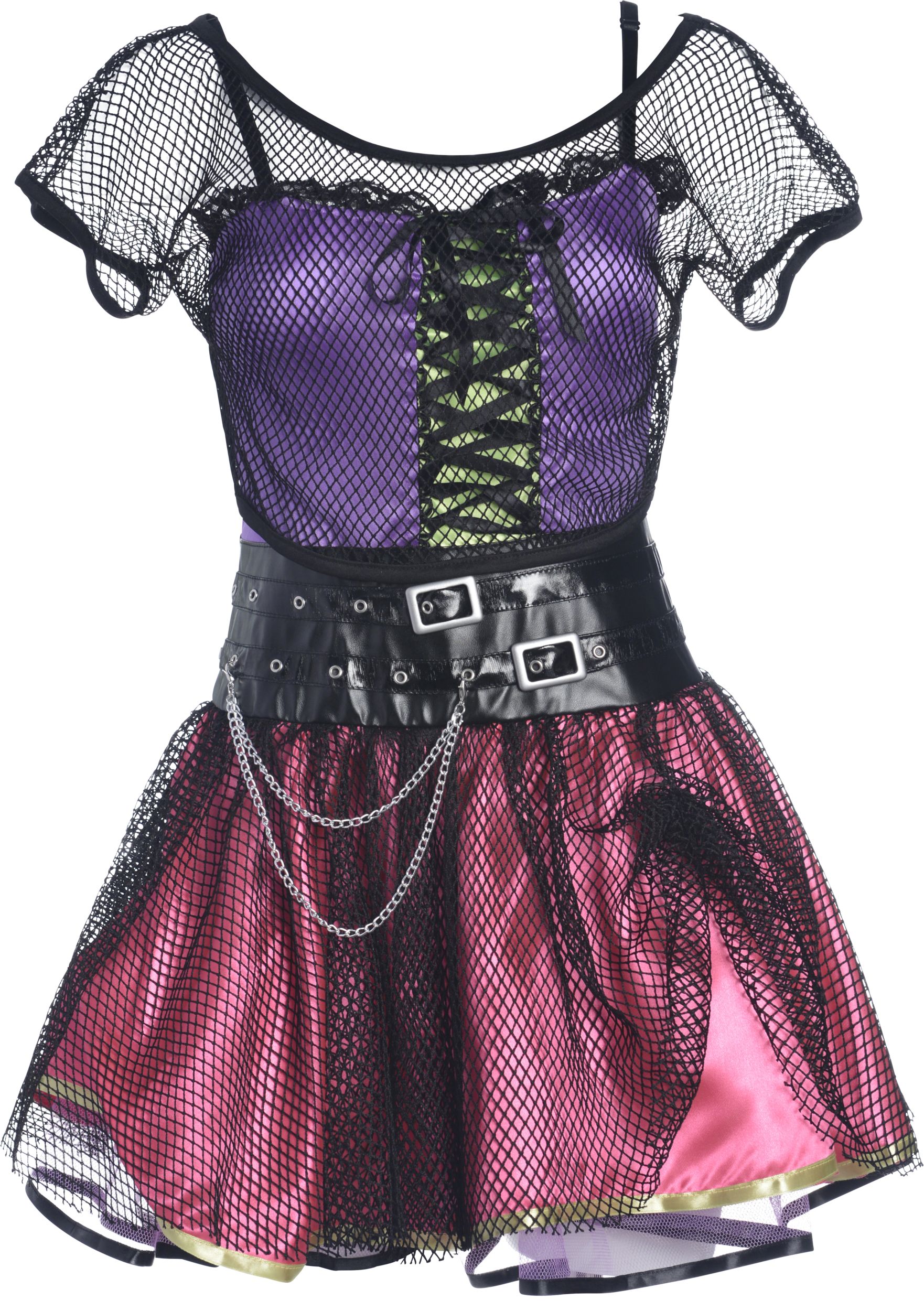 80s Pop Star Dress Front_Flat