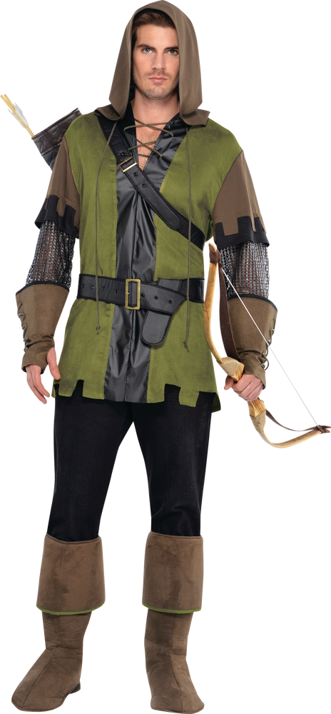 Men's Robin Hood: Prince of Thieves Robin Green Medieval-Style Top