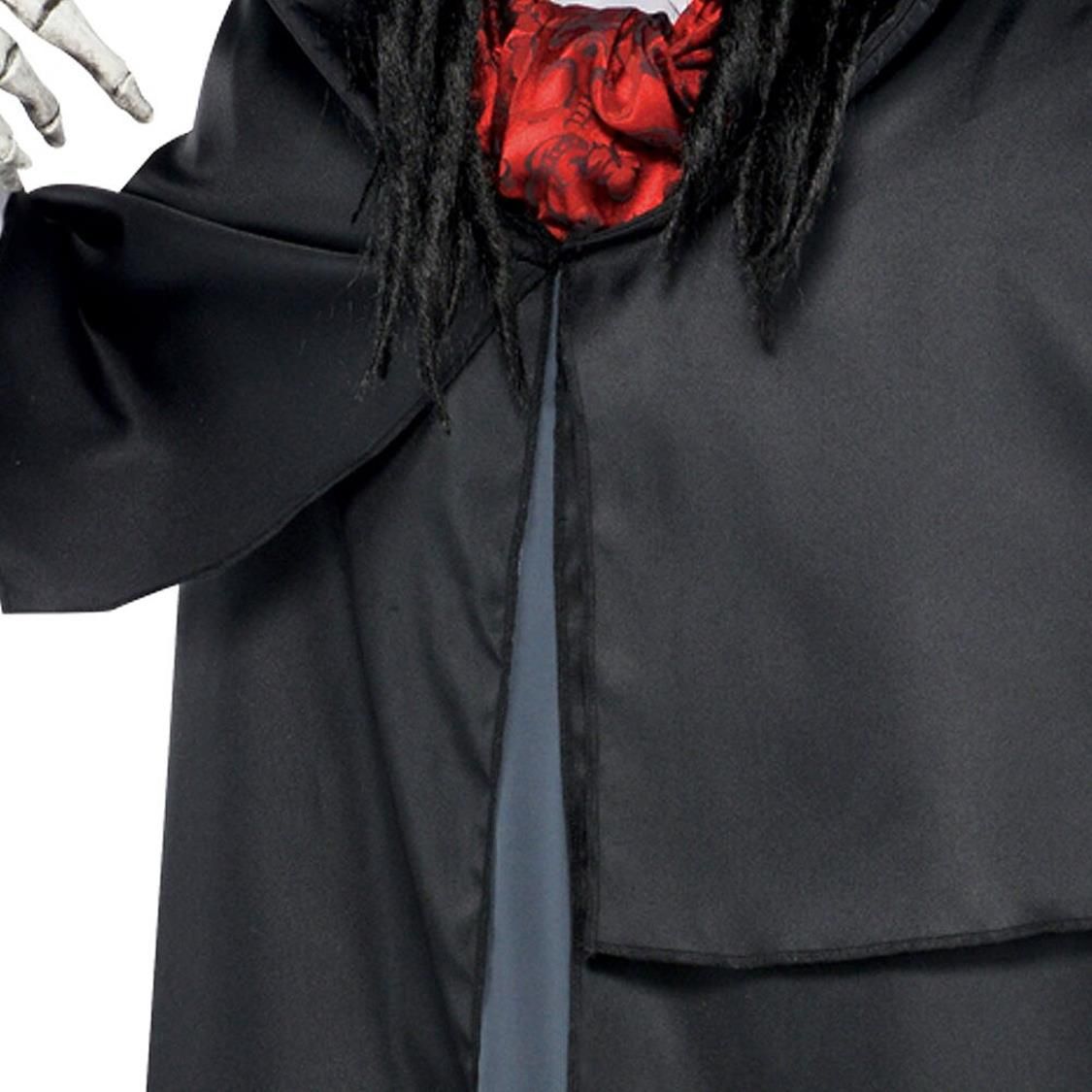 Costume La Mort sur son 31 pour hommes, noir, chapeau/masque/cape, choix de tailles CloseUp
