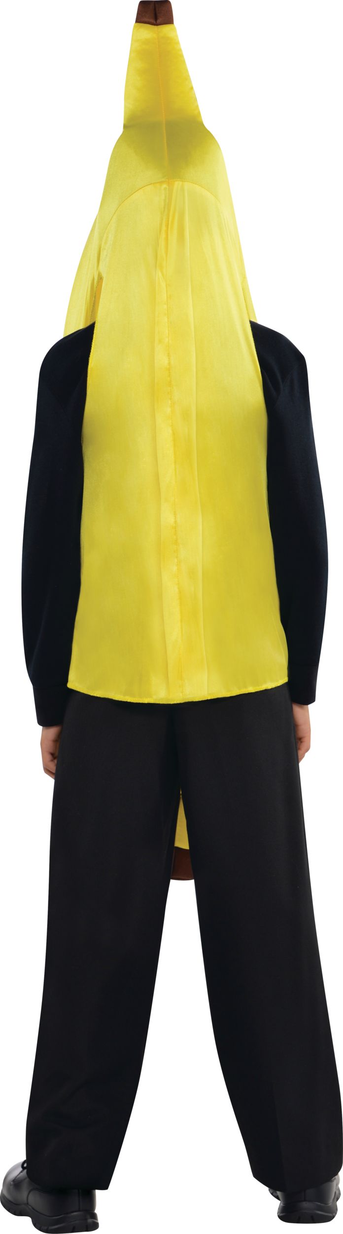 Kids' Banana Yellow Tunic with Hood Halloween Costume, One Size Back_Flat