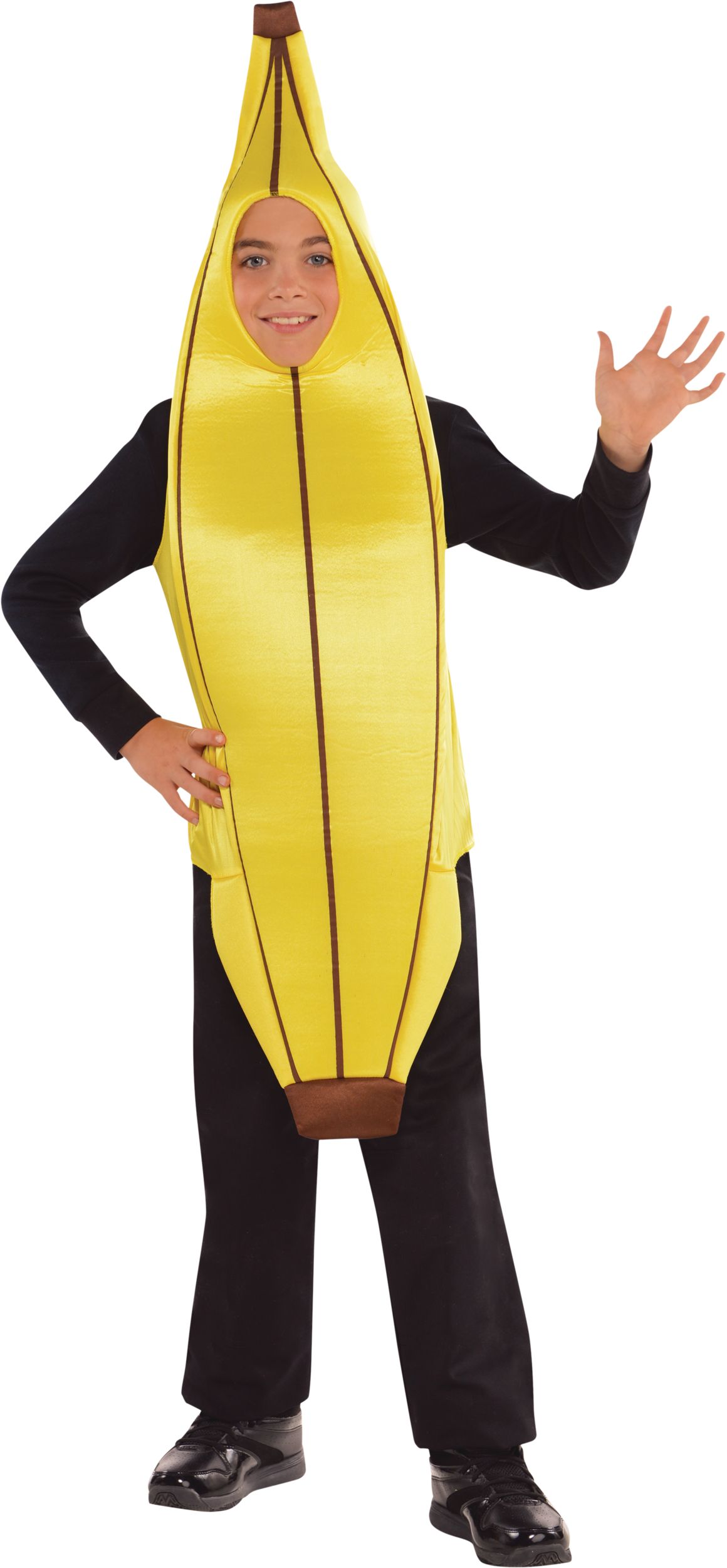 Kids' Banana Yellow Tunic with Hood Halloween Costume, One Size | Party ...