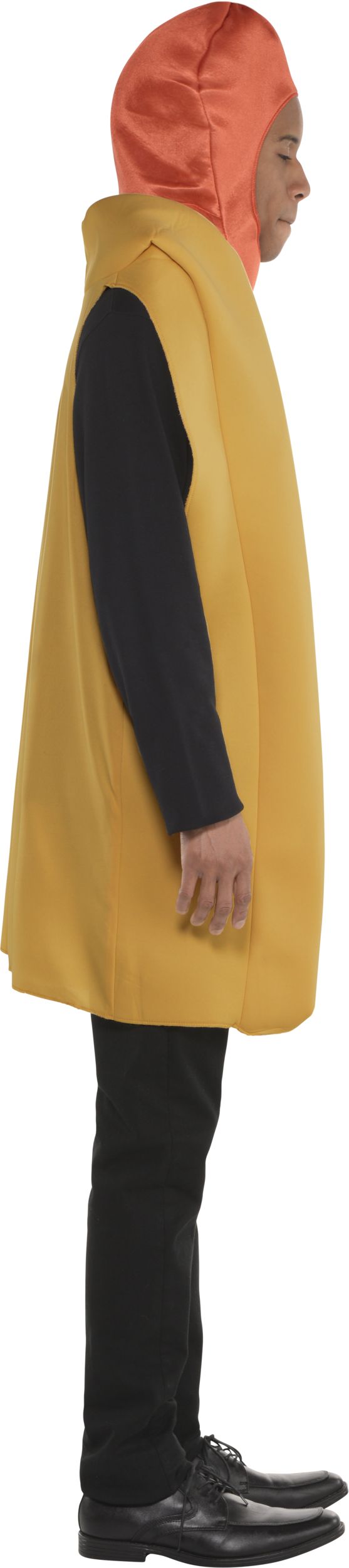 Adult Hot Dog Brown Jumpsuit with Hood Halloween Costume, One Size Side_Right