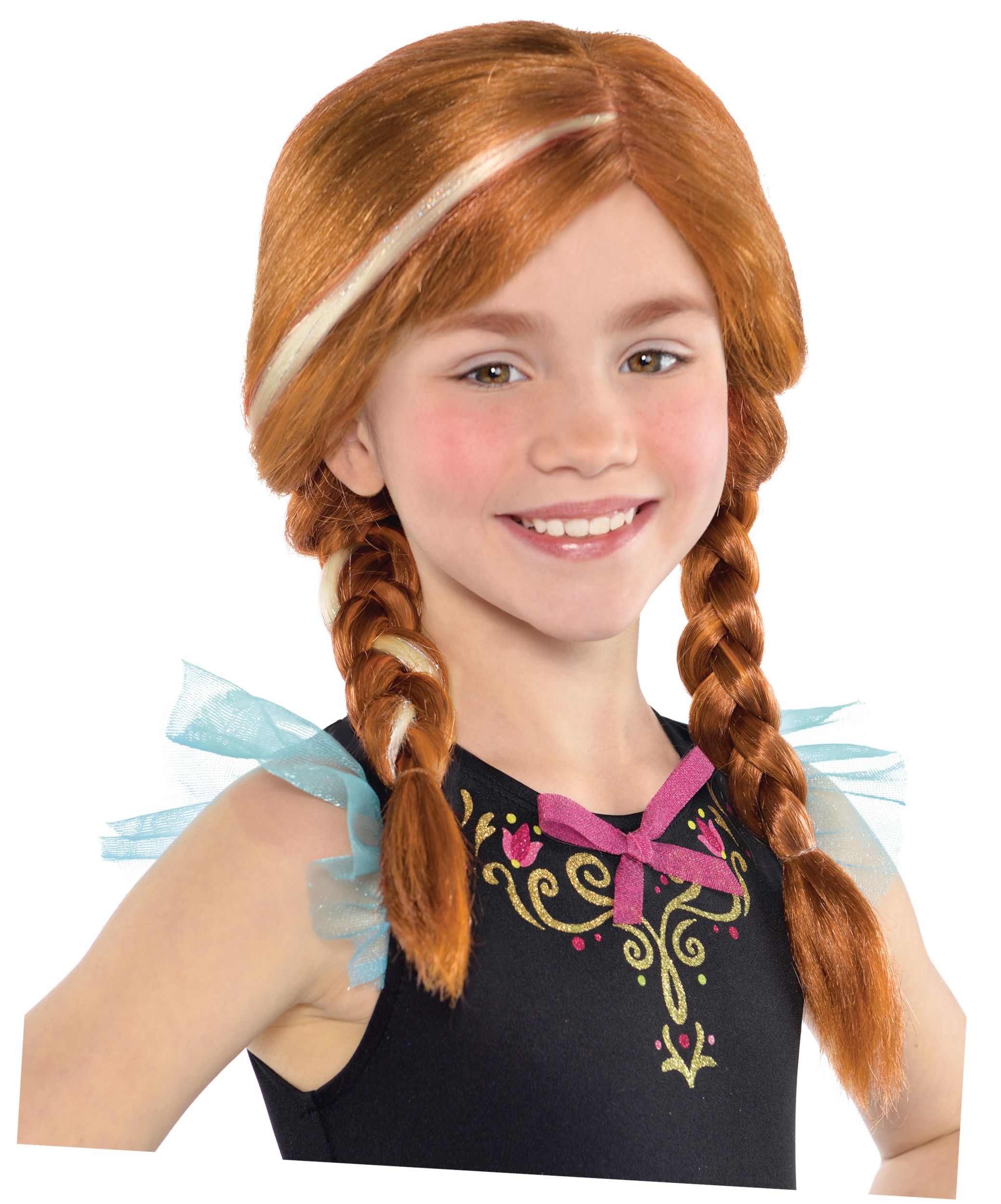 Child Frozen Anna Wig Front_Angled_Right