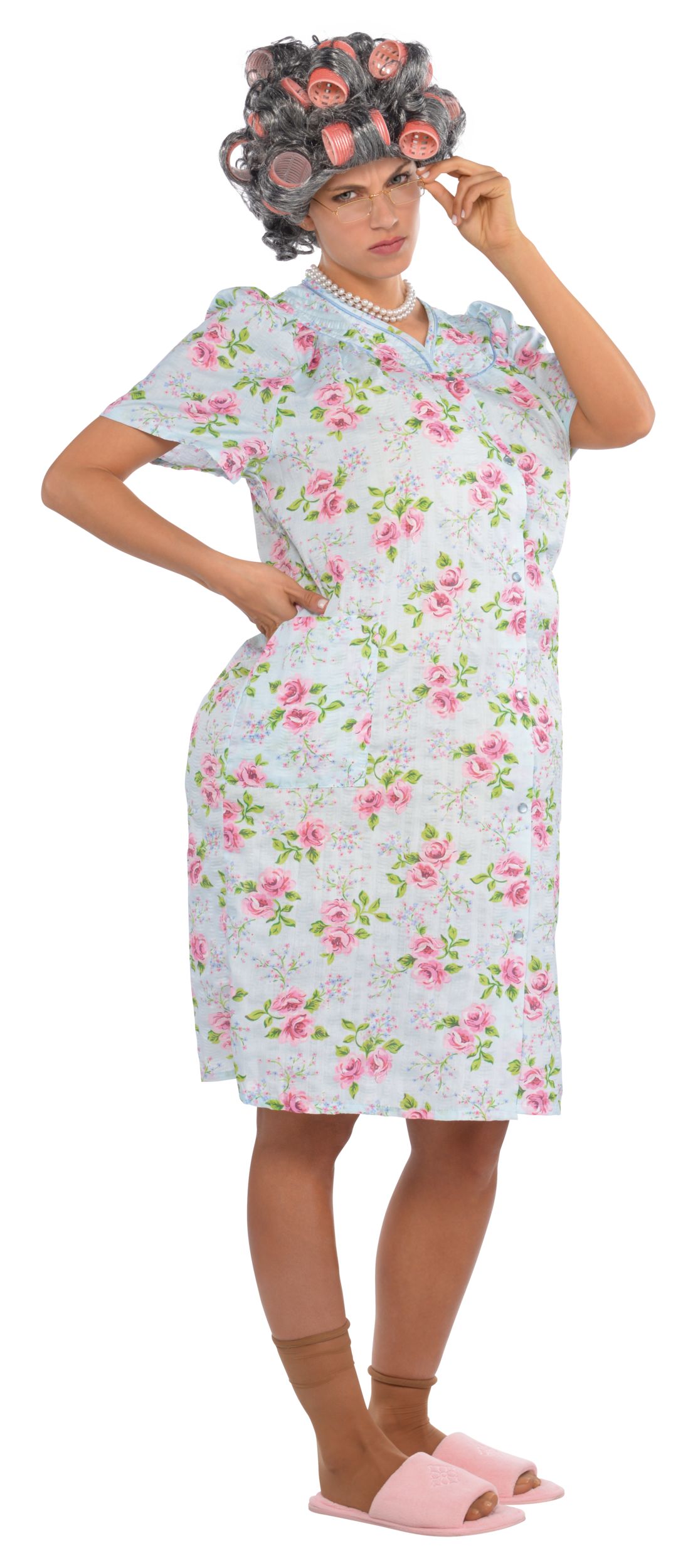 Fat Suit Tunic, Beige, One Size, Wearable Costume Accessory for Halloween Front_Angled_Right