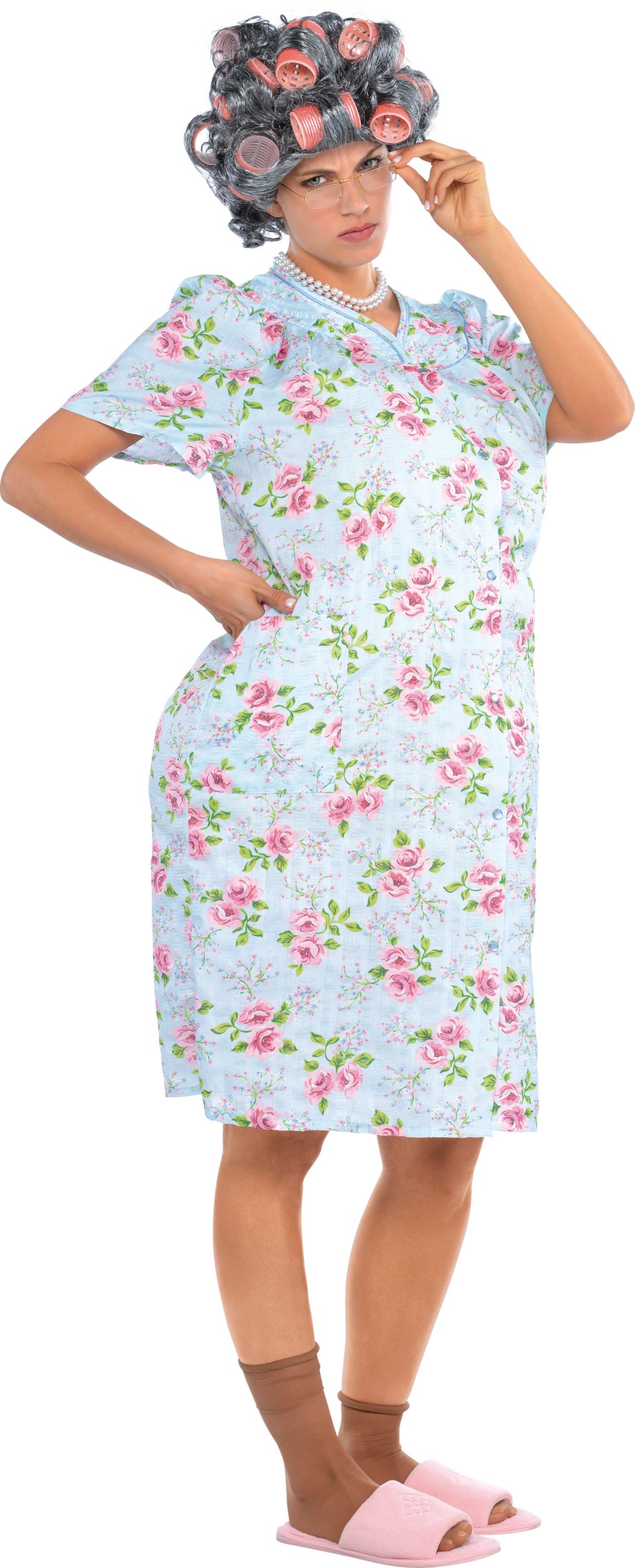 Fat Suit Tunic, Beige, One Size, Wearable Costume Accessory for Halloween Front_Angled_Right