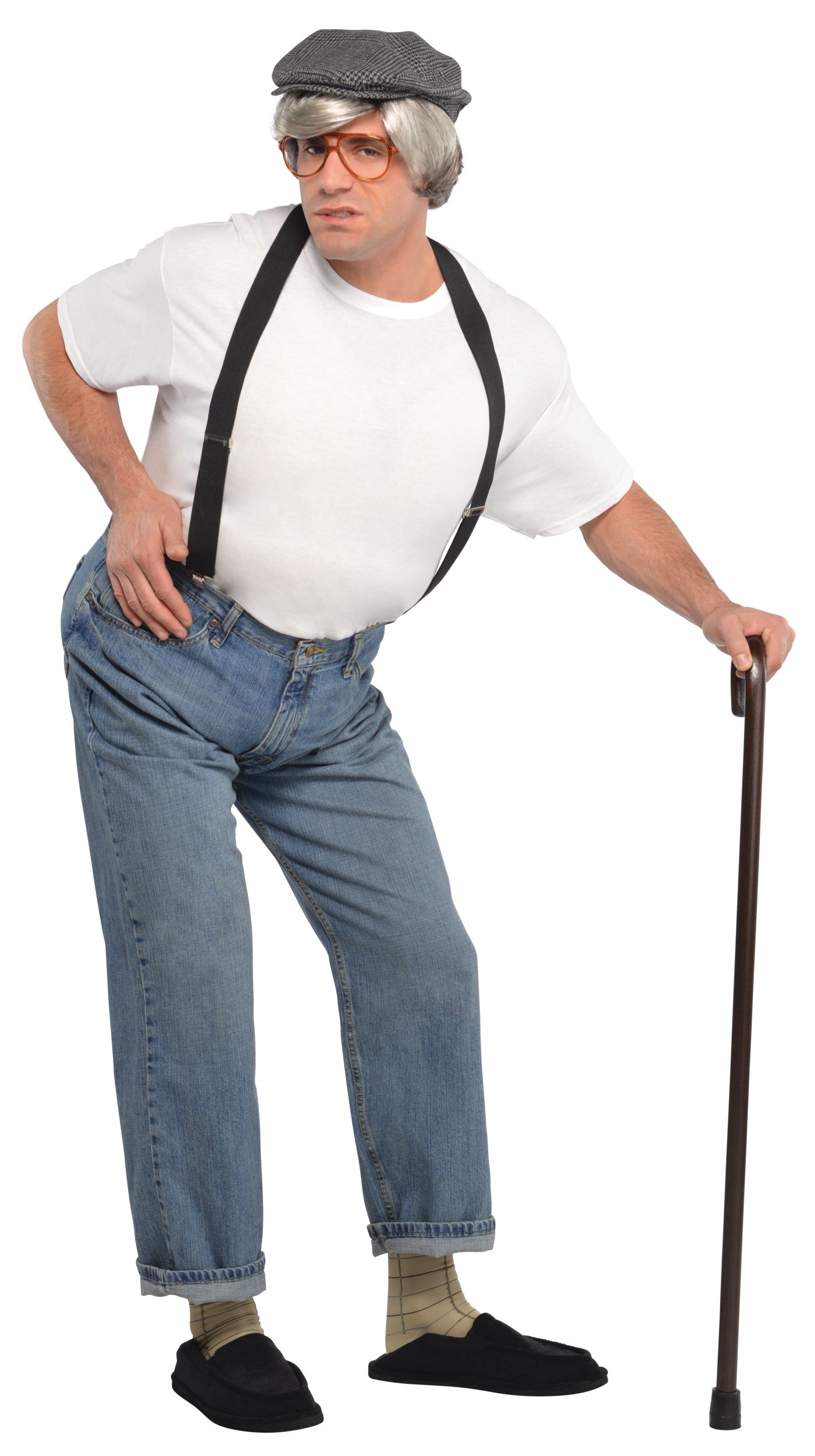 Fat Suit Tunic, Beige, One Size, Wearable Costume Accessory for Halloween Front_Flat