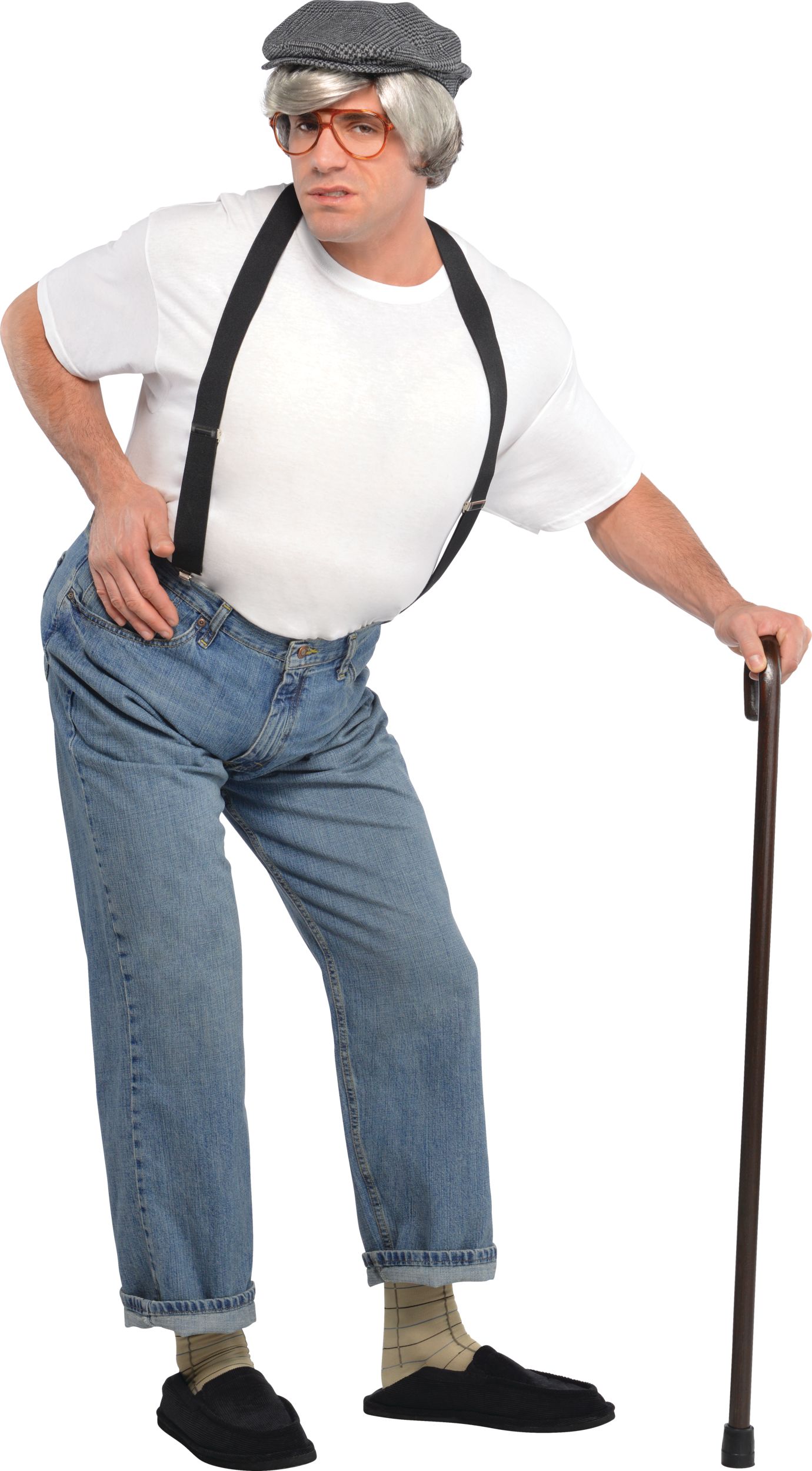 Fat Suit Tunic, Beige, One Size, Wearable Costume Accessory for Halloween Front_Angled_Right