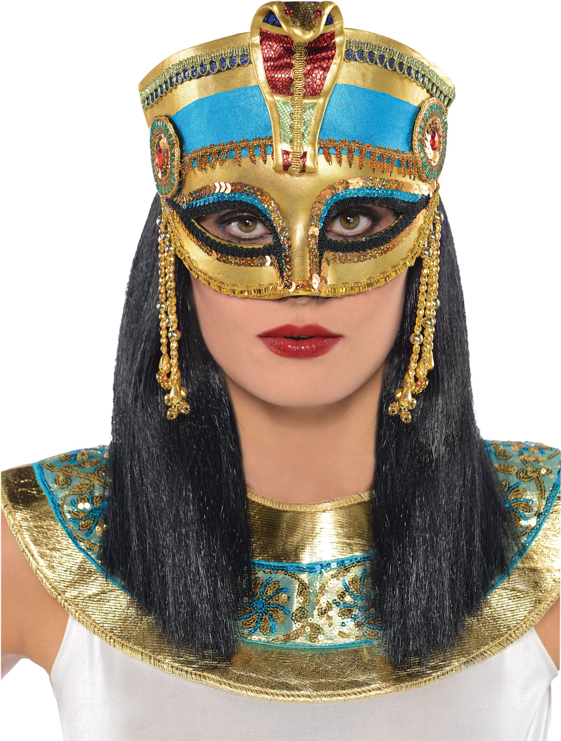 Egyptian Masquerade Mask, Adult, One Size Front_Flat