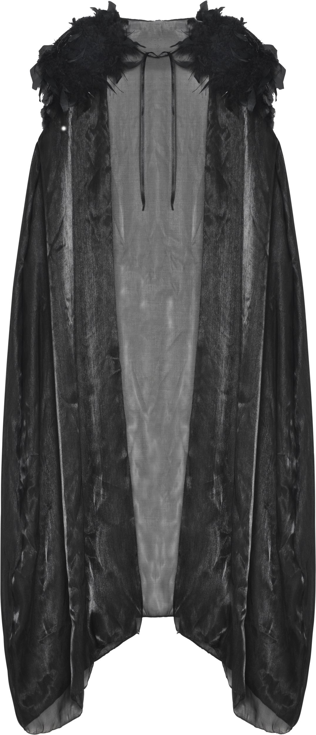 Feather Witch Halloween Costume Cape, Adult, One Size Front_Flat