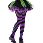 Black and Purple Stripe Stretchy Thights - Adult Standard Size, 1 Pair -  Perfect for Halloween, Everyday Wear & Performances