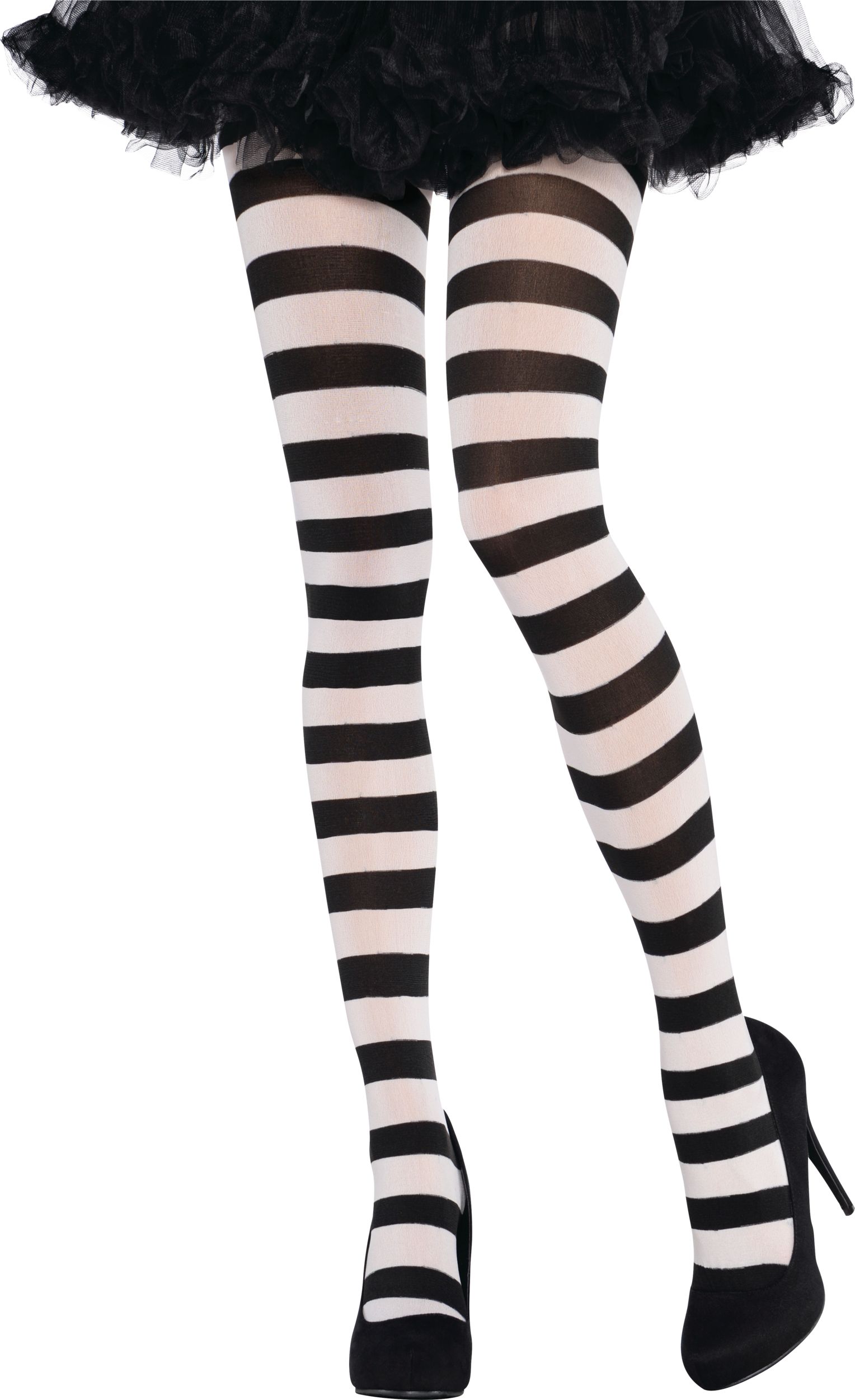 Black and White Tights - Tights - Hosiery - PartyWorld