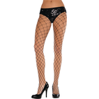 Adult Footless Fishnet Stocking Tights, Black, One Size, Wearable Costume  Accessory for Halloween