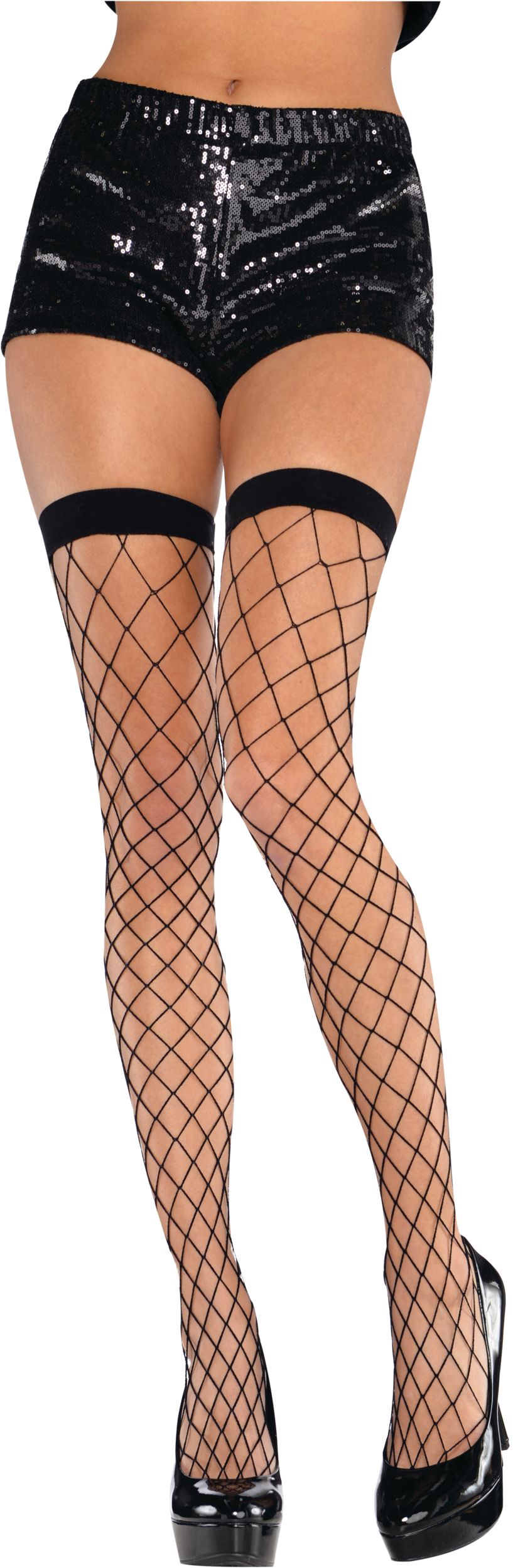 Adult Wide Diamond Fishnet Stocking Tights, Black, One Size, Wearable  Costume Accessory for Halloween