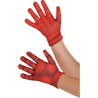 Gants courts Disney Marvel Capitaine America pour enfants, rouge, taille unique, accessoire de costume à porter pour l'Halloween Composite_or_Mixed