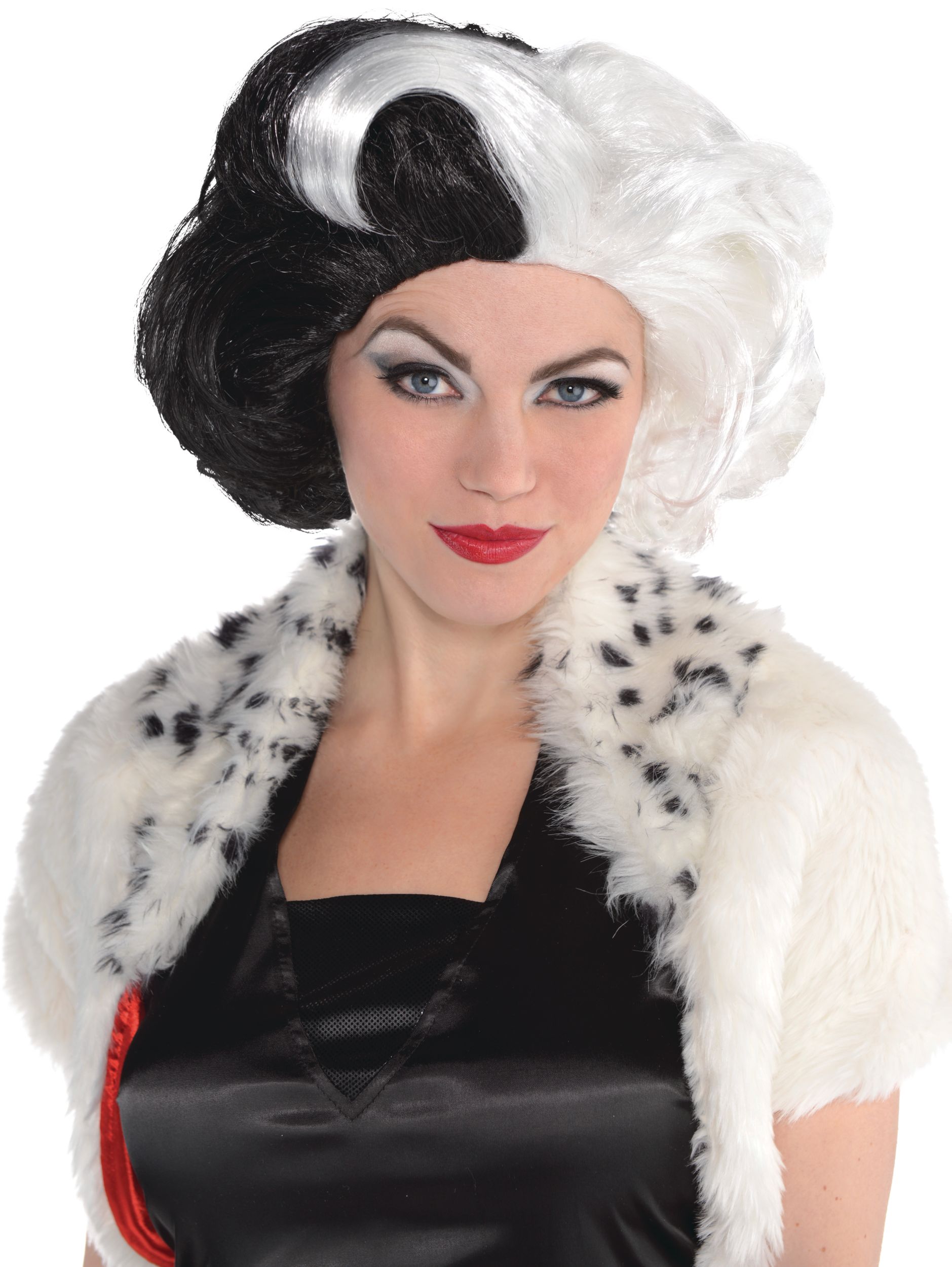 101 Dalmatians Cruella de Vil Halloween Costume Wig Couture Front_Flat