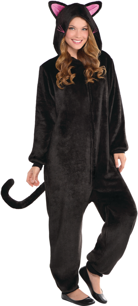 Costume Monopièce à Glissière De Chat Noir Pour Halloween Adultes Canadian Tire
