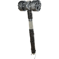 Medieval War Halloween Costume Weapon Hammer Front_Angled_Right