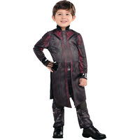 Costume de Disney Marvel Hawkeye pour enfants, combinaison noire avec gants, choix de tailles Front_Three_Fourths_Angled_Right
