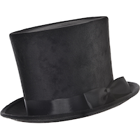 Victorian Top Hat with Bow, Black, One Size, Wearable Costume Accessory for Halloween