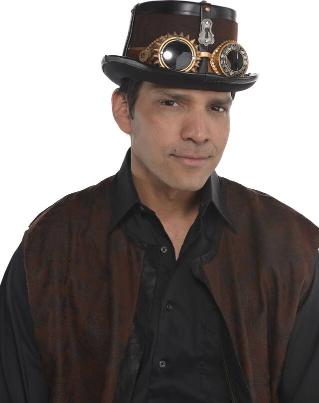 Deluxe Steampunk Top Party Hat Front_Angled_Right