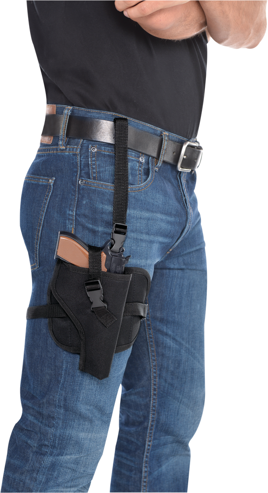 Leg Holster Deluxe, Black, Adult | Party City