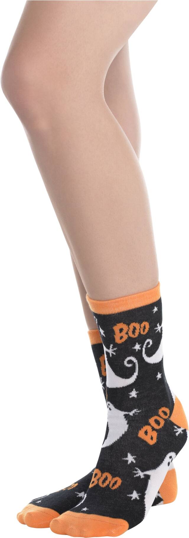 Mi-chaussettes de fantôme, adultes Front_Angled_Left