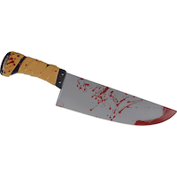 Bloody Knife Weapon with Sound Effects, Silver/Red, 15.5-in, Wearable Costume Prop for Halloween Side_Right