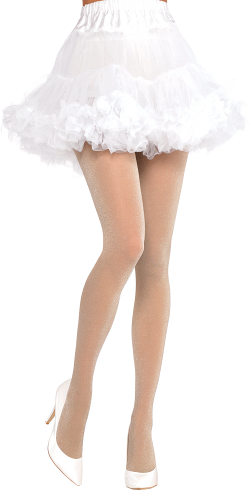 Adult Fishnet Stocking Tights, White, One Size, Wearable Costume Accessory  for Halloween