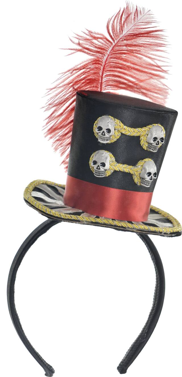 Freak Show Ringmaster Top Hat Headband Front_Flat