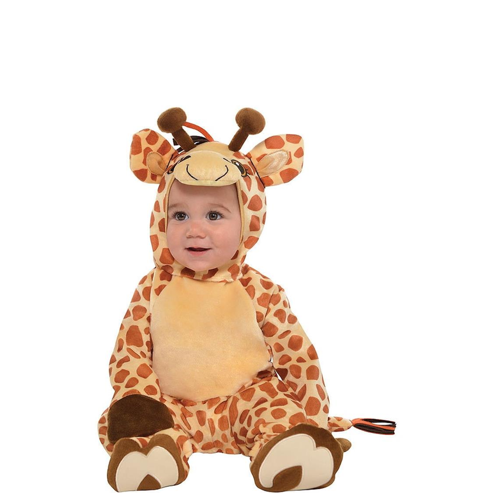 Infant Giraffe Brown Jumpsuit with Hood Halloween Costume Assorted Sizes