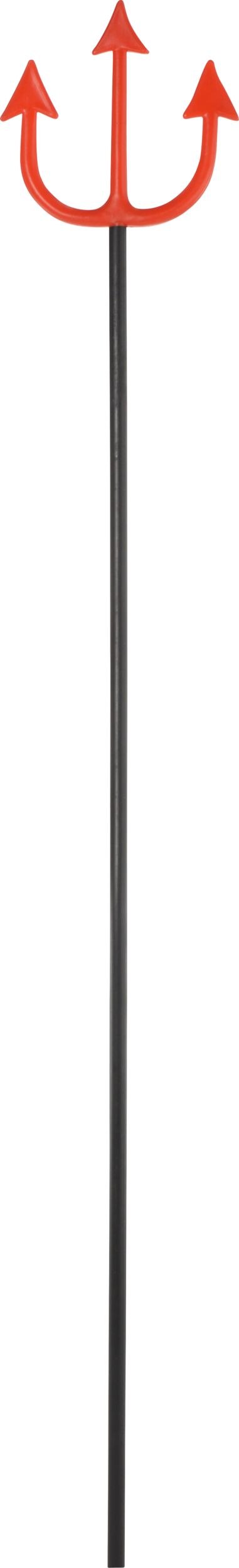 Fourche géante de diable, rouge/noir, 57 po, accessoire de costume à porter pour l'Halloween Front_Flat