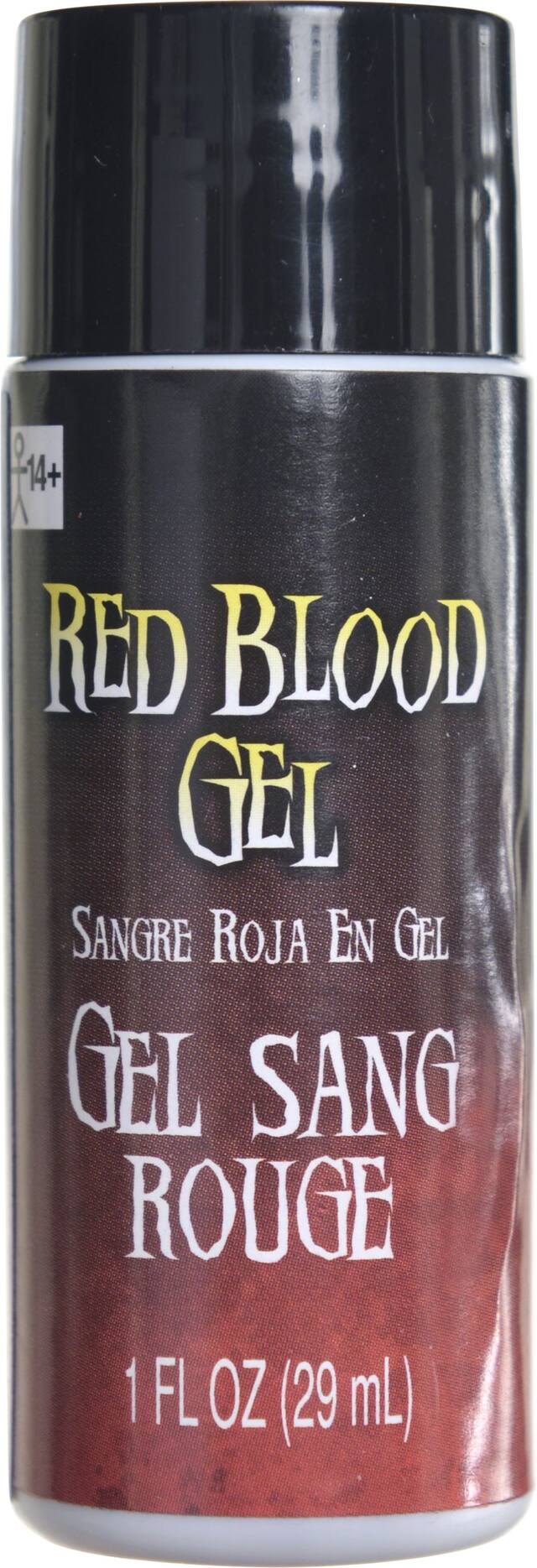 Faux sang en gel, rouge, 1 oz, accessoire de costume pour l'Halloween Front_Flat