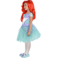 Costume d'Ariel de Disney La Petite sirène pour enfants, robe de princesse bleue/violette, choix de tailles Front_Angled_Left