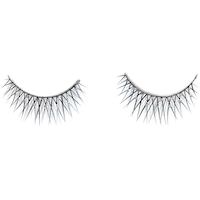 Self-Adhesive Rhinestone Fake False Eyelashes, Black/White, One Size, Wearable Costume Accessory for Halloween Front_Flat