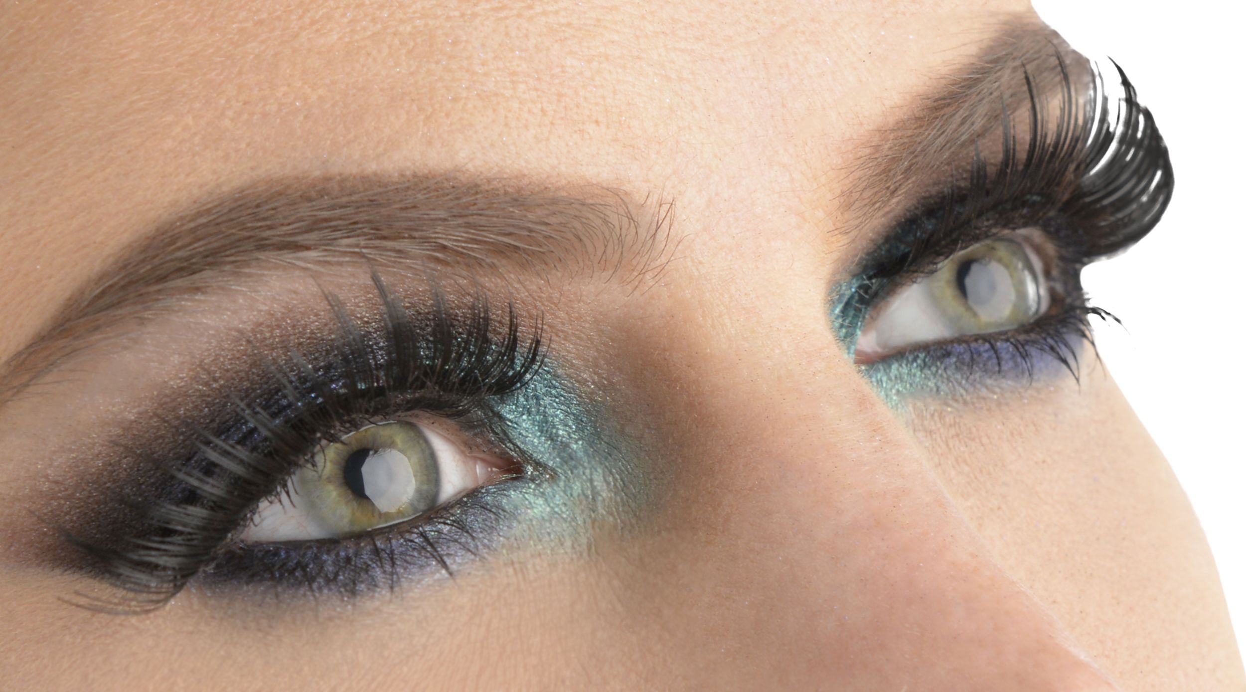 Sultry Fake False Eyelashes, Black, One Size, Wearable Costume Accessory for Halloween Front_Angled_Right