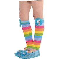 Kids' My Little Pony Rainbow Dash Party Leg Warmers Front_Angled_Left