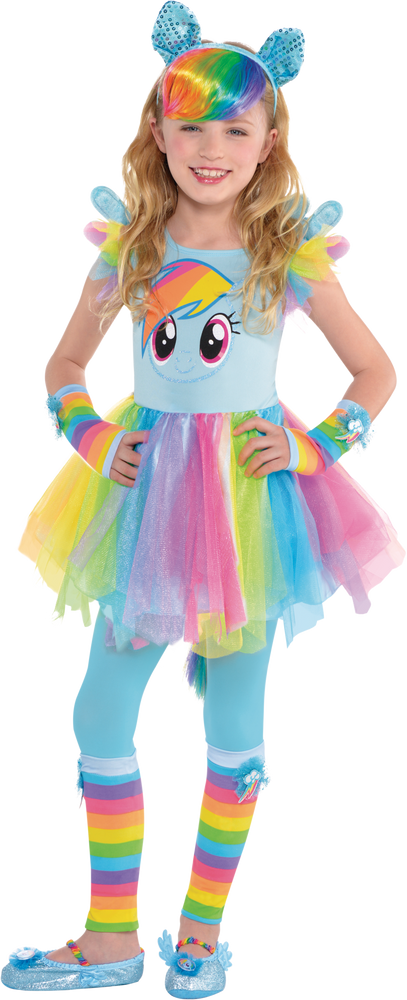 Kids' My Little Pony Rainbow Dash Tutu Halloween Dress | Party City
